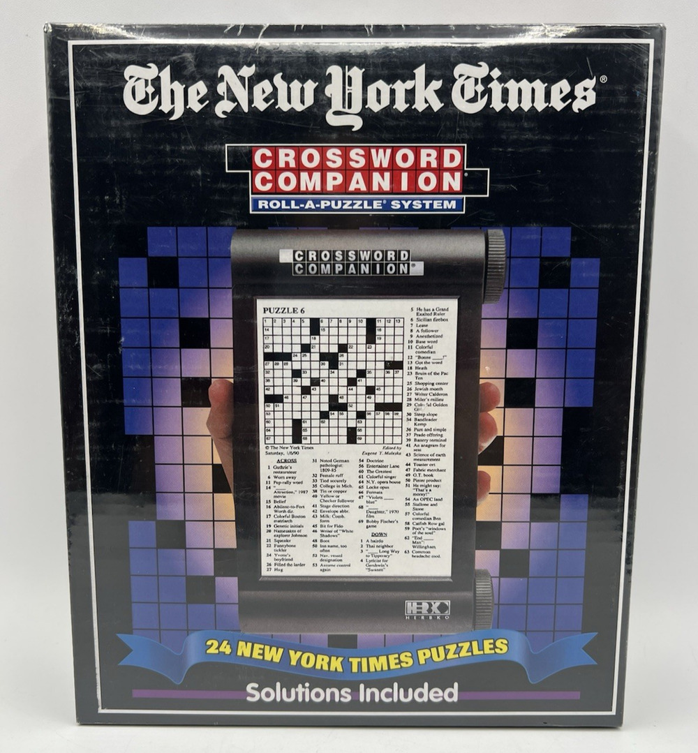 New York Times Crossword Companion Roll-A-Puzzle 24 Puzzles Sealed Game